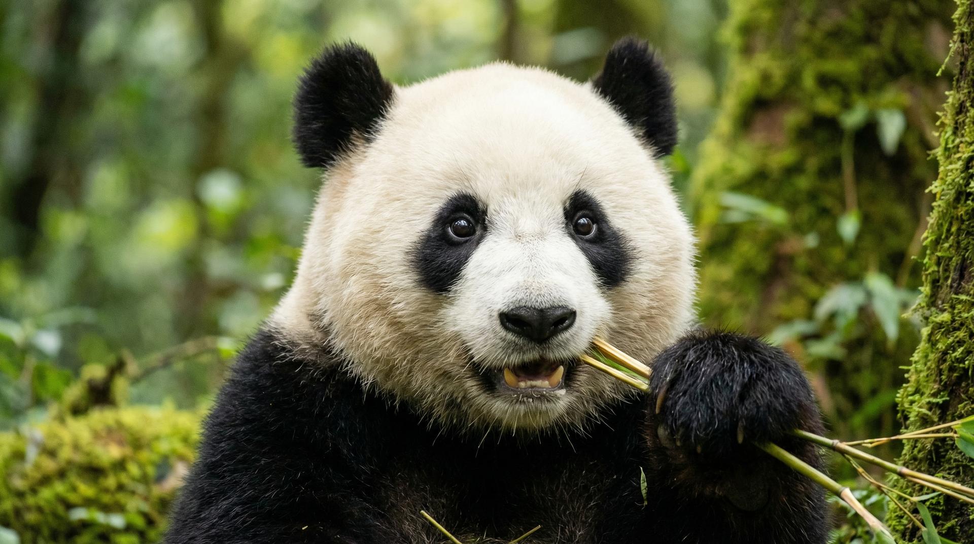 户外露出熊猫视频