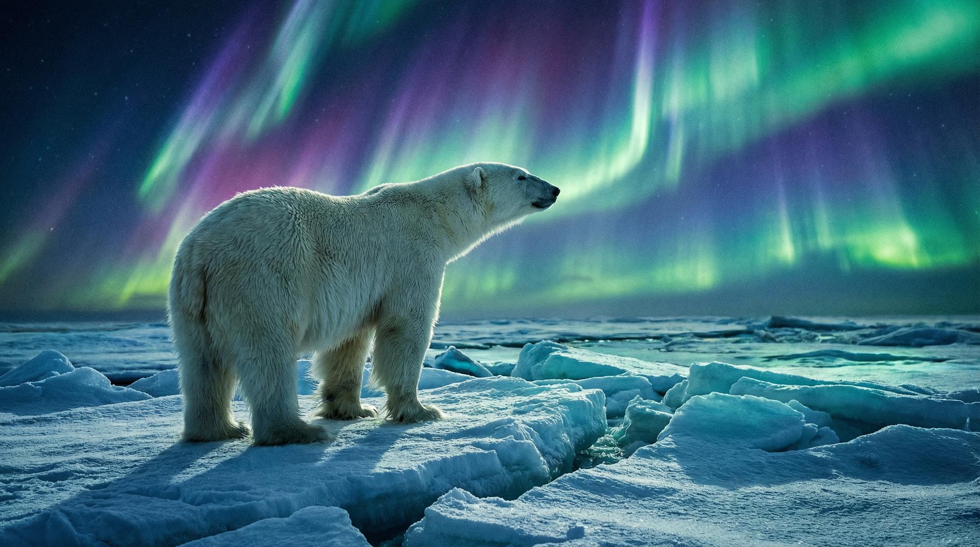 户外露出北极熊视频